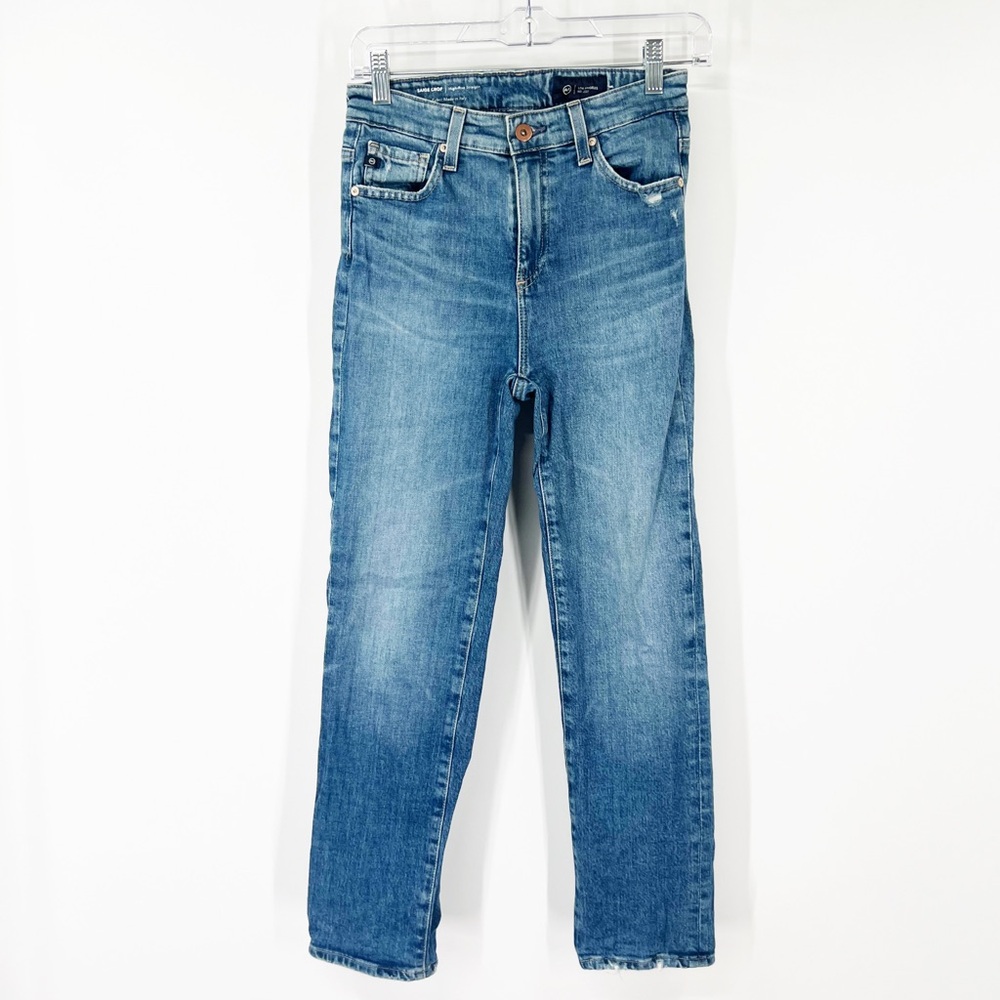 AG Adriano Goldschmied Saige Crop High Rise Straight Jeans